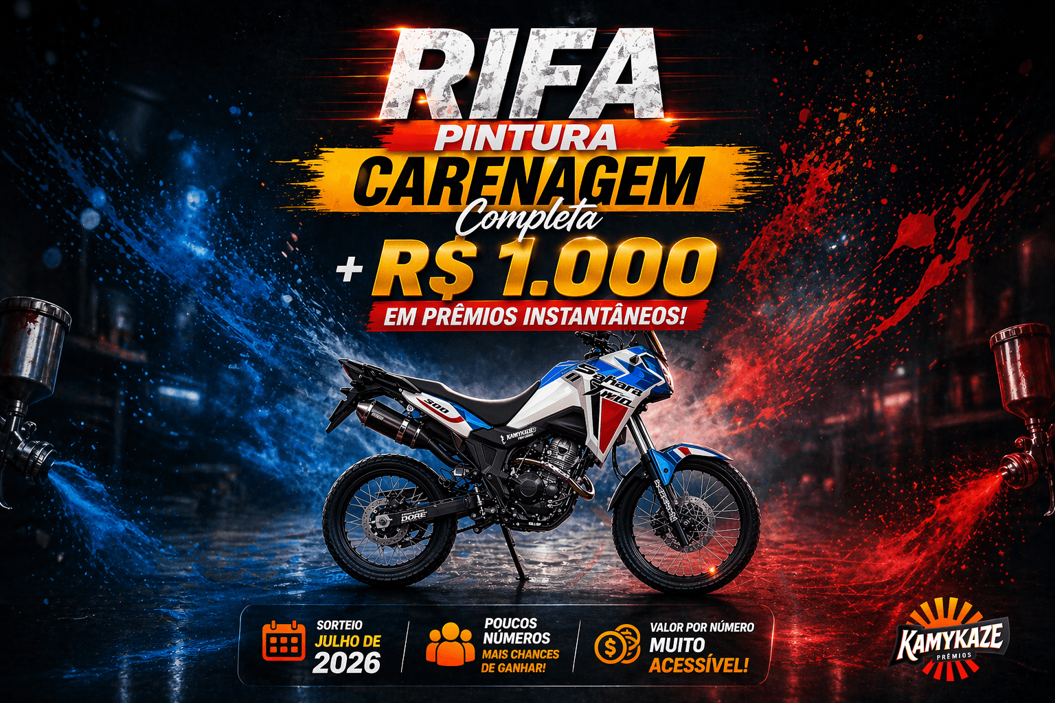 Kit carenagem de moto + pintura
